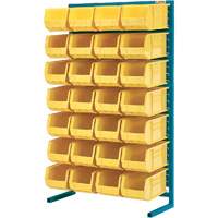Support stationnaire pour bacs &agrave; un c&ocirc;t&eacute;, 36" la x 12" p x 61" h, 28 bacs Trail Hammer and Bolt