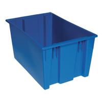 Stack & Nest Totes, 15" x 29.5" x 19.5", Blue Trail Hammer and Bolt