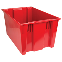 Stack & Nest Totes, 15" x 29.5" x 19.5", Red Trail Hammer and Bolt