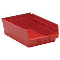 Bacs de rangement pour tablettes, 8-3/8" la x 4" H x 11-5/8" p, Rouge, Capacit&eacute; 30 lb Trail Hammer and Bolt