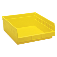 Bacs de rangement pour tablettes, 11-1/8" la x 4" H x 11-5/8" p, Jaune, Capacit&eacute; 30 lb Trail Hammer and Bolt