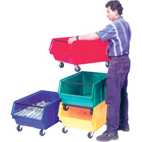 Bac g&eacute;ant empilable et mobile, 11-7/8" ha x 18-3/8" la x 29" p, Capacit&eacute; de 150 lb, Bleu Trail Hammer and Bolt