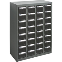 Casiers pour pi&egrave;ces KPC-500, Acier galvanis&eacute;, 32 tiroirs, 18-1/10" x 8-7/10" x 25-3/5", Gris Trail Hammer and Bolt