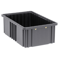 Conductive Dividable Grid Containers, Polypropylene, 10-7/8" W x 16-1/2" D x 6" H, Black Trail Hammer and Bolt