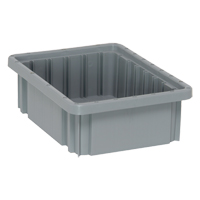 Divider Box&reg; Containers, Plastic, 10.9" W x 8.3" D x 3.5" H, Grey Trail Hammer and Bolt