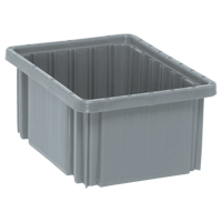 Divider Box&reg; Containers, Plastic, 10.9" W x 8.3" D x 5" H, Grey Trail Hammer and Bolt