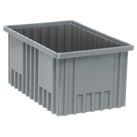 Divider Box&reg; Containers, Plastic, 16.5" W x 10.9" D x 8" H, Grey Trail Hammer and Bolt