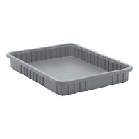Divider Box&reg; Containers, Plastic, 22.5" W x 17.5" D x 3" H, Grey Trail Hammer and Bolt
