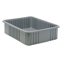 Divider Box&reg; Containers, Plastic, 22.5" W x 17.5" D x 6" H, Grey Trail Hammer and Bolt