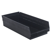 Bac pour &eacute;tag&egrave;re &eacute;conomique, 8-3/8" la, 4" h x 17-7/8" p, Noir Trail Hammer and Bolt
