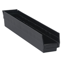 Bac pour &eacute;tag&egrave;re &eacute;conomique, 4-1/8" la, 4" h x 23-5/8" p, Noir Trail Hammer and Bolt