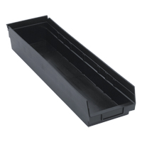 Bac pour &eacute;tag&egrave;re &eacute;conomique, 6-5/8" la, 4" h x 23-5/8" p, Noir Trail Hammer and Bolt