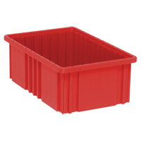 Divider Box&reg; Containers, Plastic, 16.5" W x 10.9" D x 6" H, Red Trail Hammer and Bolt
