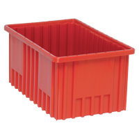Divider Box&reg; Containers, Plastic, 16.5" W x 10.9" D x 8" H, Red Trail Hammer and Bolt