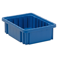 Divider Box&reg; Containers, Plastic, 10.9" W x 8.3" D x 3.5" H, Blue Trail Hammer and Bolt