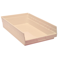 Economy Shelf Bin, 11-1/8" W x 4" H x 17-7/8" D, Ivory Trail Hammer and Bolt