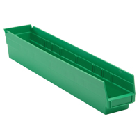 Bac pour &eacute;tag&egrave;re &eacute;conomique, 4-1/8" la, 4" h x 23-5/8" p, Vert Trail Hammer and Bolt