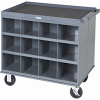 Heavy-Duty 2-Sided Mobile Carts/Work Stations, 1000 lbs. Capacity, 34" x W, 32" x H, 24" D, All-Welded Trail Hammer and Bolt