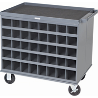 Heavy-Duty 2-Sided Mobile Carts/Work Stations, 1000 lbs. Capacity, 34" x W, 32" x H, 24" D, All-Welded Trail Hammer and Bolt