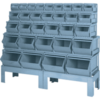 Combinaisons de bacs &agrave; assembler, Cap. 1000 lb, 68" la x 19-1/2" p x 55 1/4" h, Bleu Trail Hammer and Bolt