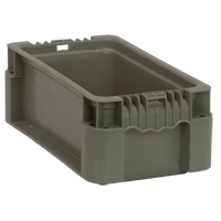 Contenant pliable et empilable, 7" la x 12" p x 5" h, Gris Trail Hammer and Bolt