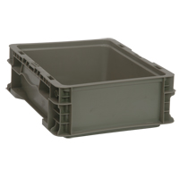 Contenant pliable et empilable, 15" la x 12" p x 5" h, Gris Trail Hammer and Bolt