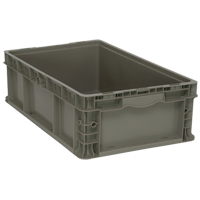 Contenant pliable et empilable, 15" la x 24" p x 7,5" h, Gris Trail Hammer and Bolt