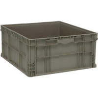 Contenant empilable, 22,5" la x 22,5" p x 11" h, Gris Trail Hammer and Bolt