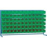 Rayonnage &agrave; persienne avec bacs, 72 bacs, 72" la x 15" p x 40" h Trail Hammer and Bolt