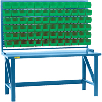 Rayonnage &agrave; persienne avec bacs, 36 bacs, 72" la x 15" p x 40" h Trail Hammer and Bolt