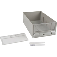 Tiroir de rechange pour armoires de pi&egrave;ces KPC-200, Plastique, 5-3/8" la x 9-13/16" p, 3-3/10" h, Gris Trail Hammer and Bolt