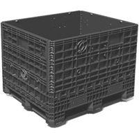 Conteneurs repliables &agrave; usage moyen Bulkpak, 48" lo x 40" la x 34" h, Noir Trail Hammer and Bolt