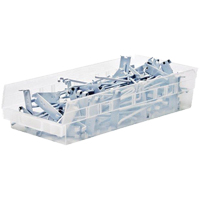 Bacs de rangement pour tablettes, 6-5/8" la x 4" H x 23-5/8" p, Transparent, Capacit&eacute; 50 lb Trail Hammer and Bolt