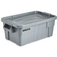 Bac de stockage Brute avec couvercle, 27,88” p x 16,5” la x 10,7" h, Capacit&eacute; 112 lb, Gris Trail Hammer and Bolt