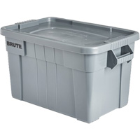 Bac de stockage Brute avec couvercle, 27,88” p x 17,38” la x 15,13” h, Capacit&eacute; 160 lb, Gris Trail Hammer and Bolt