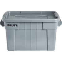 Bac de stockage Brute avec couvercle, 27,88” p x 17,38” la x 15,13” h, Capacit&eacute; 160 lb, Gris Trail Hammer and Bolt