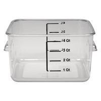 Contenant carr&eacute; &agrave; encombrement r&eacute;duit Rubbermaid, Plastique, Capacit&eacute; de 3,8 L, Transparent Trail Hammer and Bolt