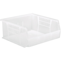 Clear-View Ultra Stack & Hang Bin, 11" W x 5" H x 10-7/8" D, Clear Trail Hammer and Bolt
