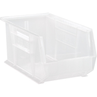 Bac transparent ultra empilable & suspendable, 8-1/4" la, 7" h x 14-3/4" p, Transparent Trail Hammer and Bolt