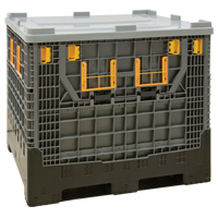 Contenant de vrac pliable, 47,2" lo x 39,4" la x 39,4" h, Gris Trail Hammer and Bolt