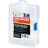 Boîte &agrave; compartiments en plastique, 4,75" la x 6,75" p x 2,25" h, 6 compartiments Trail Hammer and Bolt