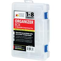 Boîte &agrave; compartiments en plastique, 6,25" la x 9,25" p x 2,2" h, 8 compartiments Trail Hammer and Bolt