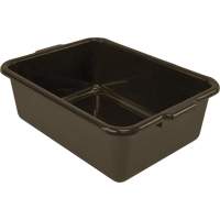 Bac d'entreposage tout usage &agrave; fond plat, 7" ha x 15" p x 21" lo, Plastique, Brun Trail Hammer and Bolt