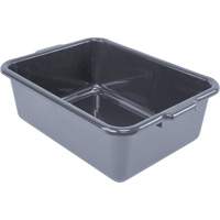 Bac d'entreposage tout usage &agrave; fond plat, 7" ha x 15" p x 21" lo, Plastique, Gris Trail Hammer and Bolt