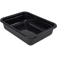 Bac d'entreposage tout usage &agrave; fond plat, 5" ha x 17" p x 22" lo, Plastique, Noir Trail Hammer and Bolt