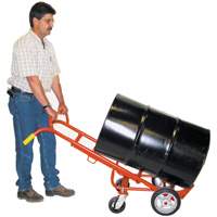 Ergonomic Drum Truck With Swivel Casters, Steel Construction, 55 - 85 US Gal. (45 - 70 Imperial Gal.) Trail Hammer and Bolt