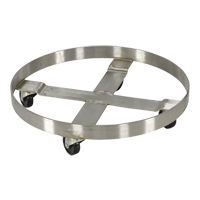 Chariots pour barils, Acier inoxydable, Capacit&eacute;e 800 lb, Diam&egrave;tre 23-1/4", Roue en Caoutchouc Trail Hammer and Bolt
