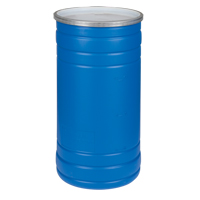 Polyethylene Drums, 15.5 US gal (12.91 imp. Gal.), Open Top, Blue Trail Hammer and Bolt