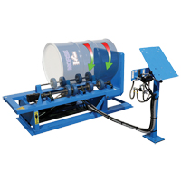 Hydra-Lift Drum Rotator / Roller, 55 US gal. (45 Imperial Gal.) Capacity, Variable Speed, 1 HP Trail Hammer and Bolt