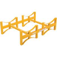 Porte-barils empilable en acier, 2 barils, Capacit&eacute; de 1600 lb, 45-1/2" la x 29-7/8" p x 12-3/4" h Trail Hammer and Bolt
